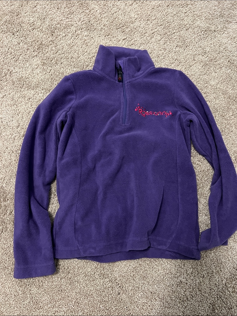 Rossignol Kids Purple Half-Zip Fleece Pullover